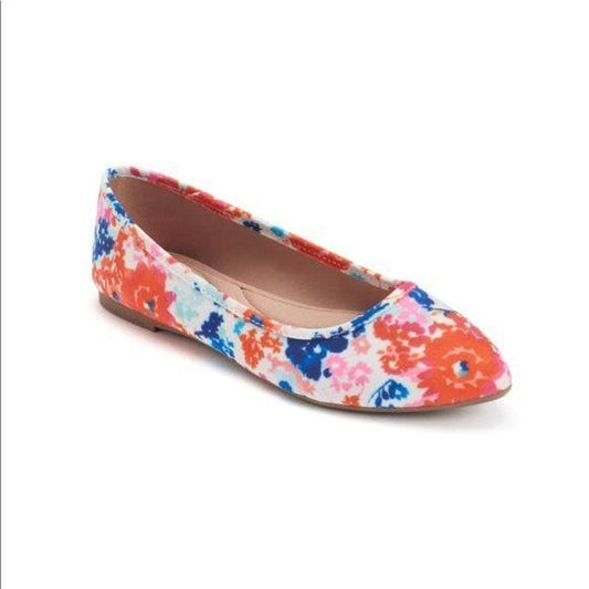 SO Hitide Pointed Toe Flats Multi New