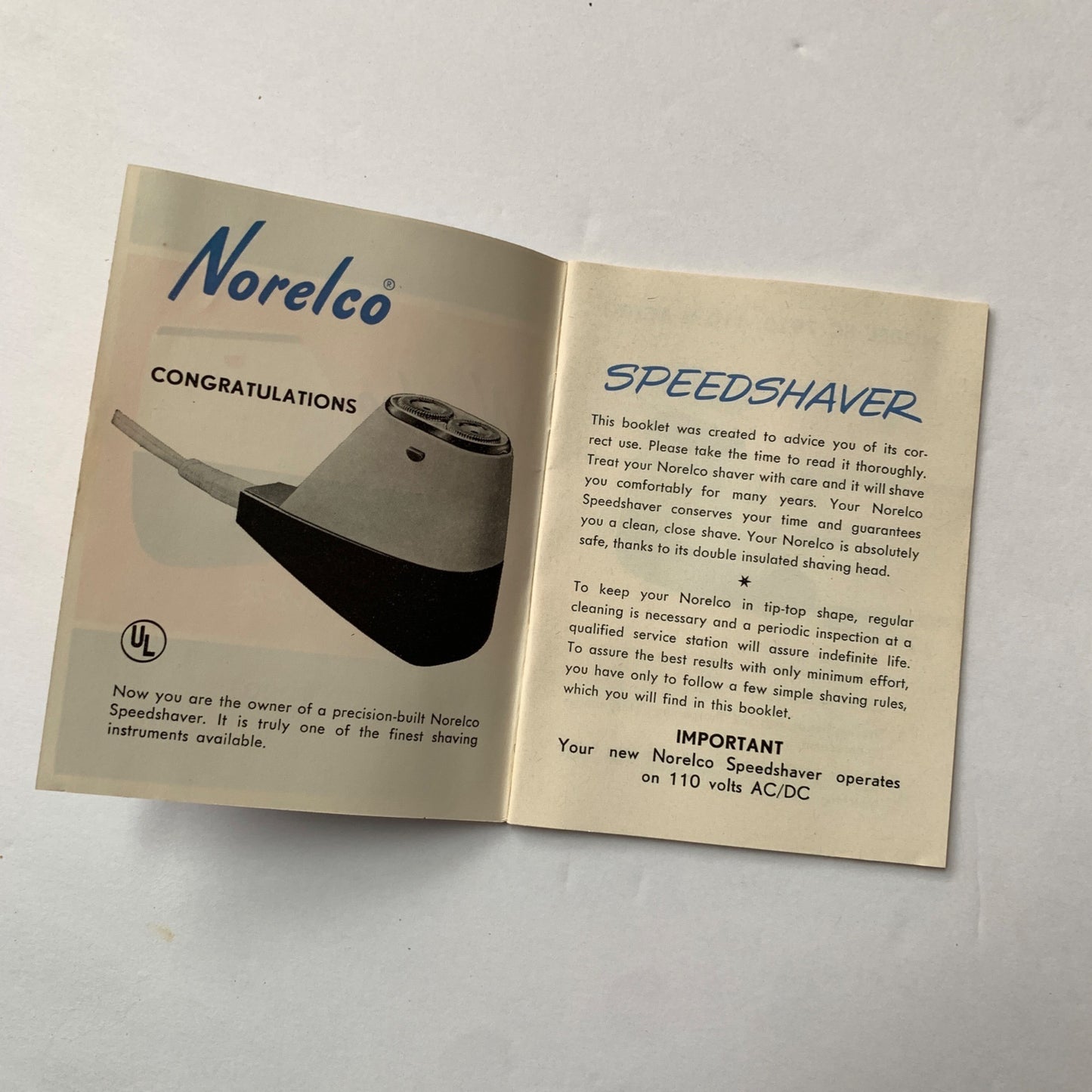 Norelco Speedshaver SC 7920 Owner's Manual