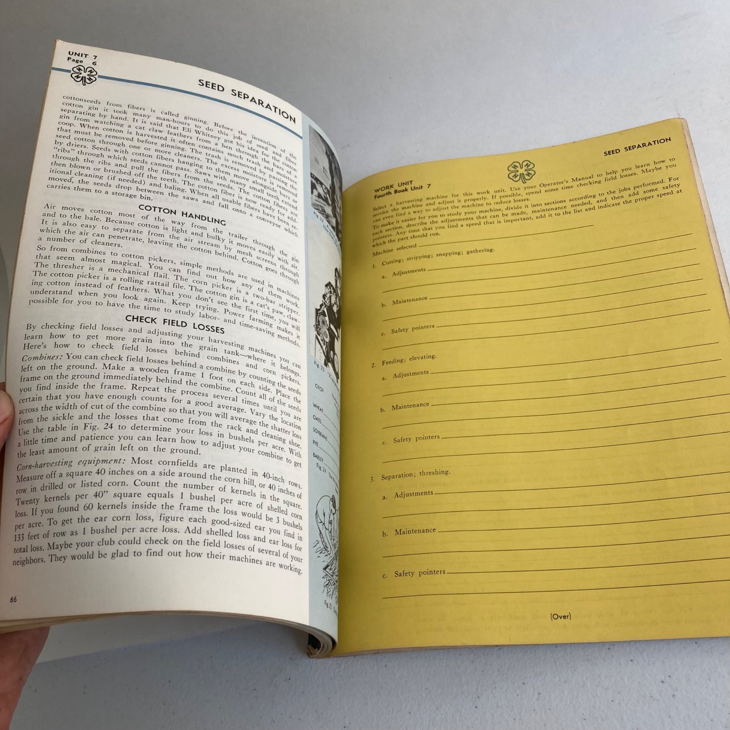 Vintage 1970 4H Tractor 4 Work Book Petroleum Power Program