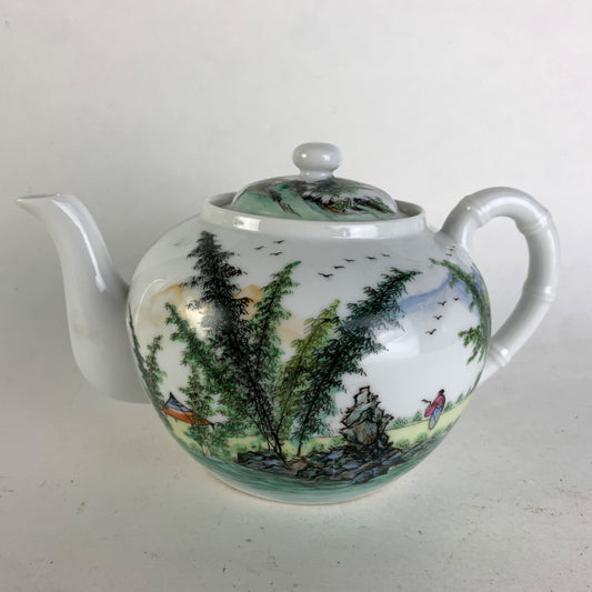 Vintage Tao Fong Shan Hong Kong Painted Tea Pot Ceramic