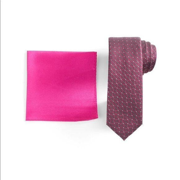 Apt. 9 Skinny Tie & Pocket Square Set New