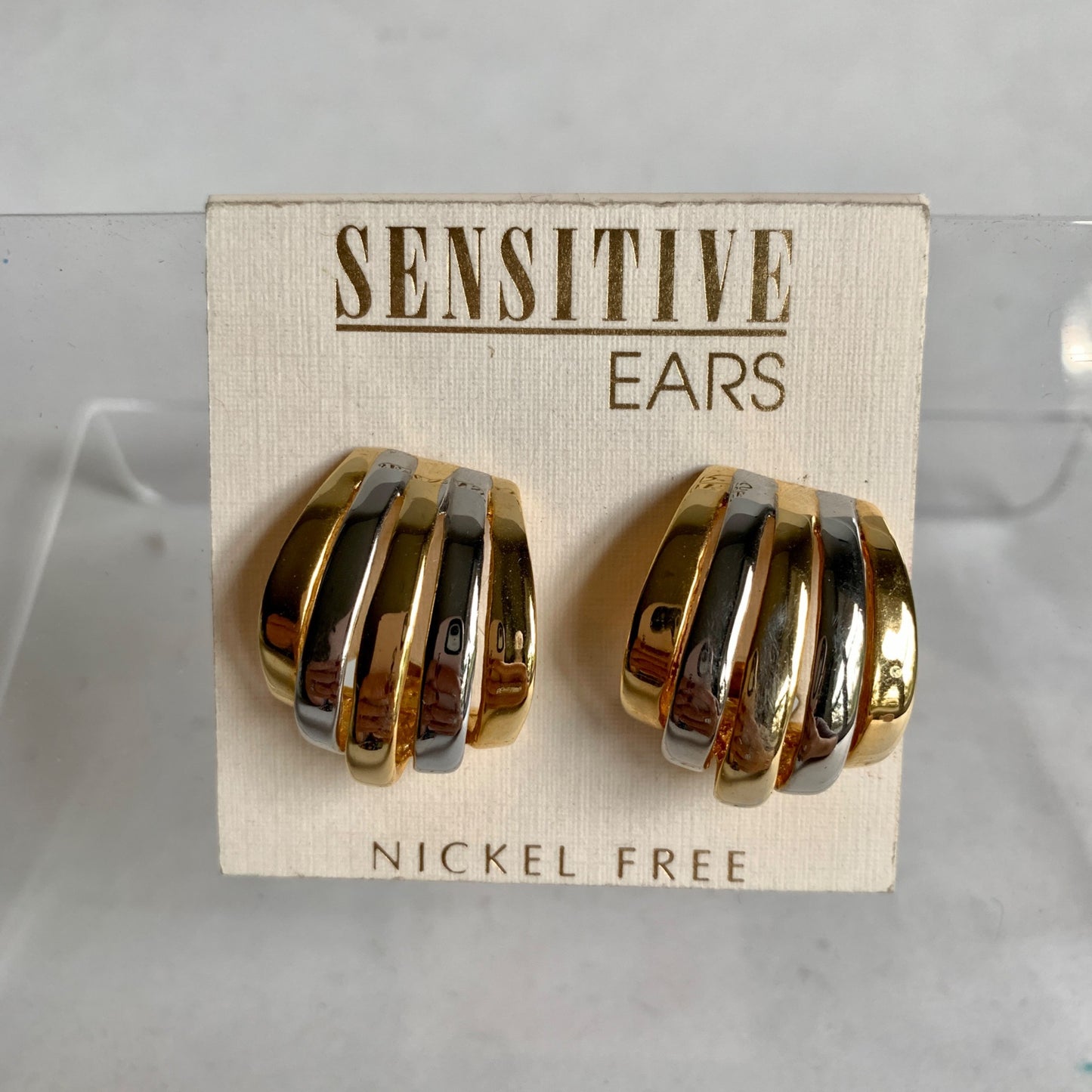 Sensitive Ears Nickel Free Clip On Earrings Vintage Gold Silver