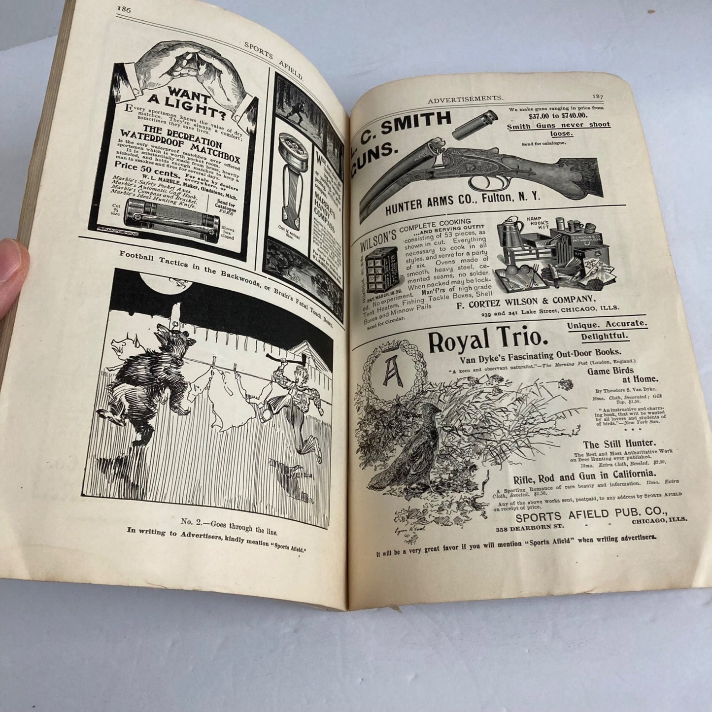 RARE 1901 Sports Afield Magazine August 1901 Antique Hunting Fishing