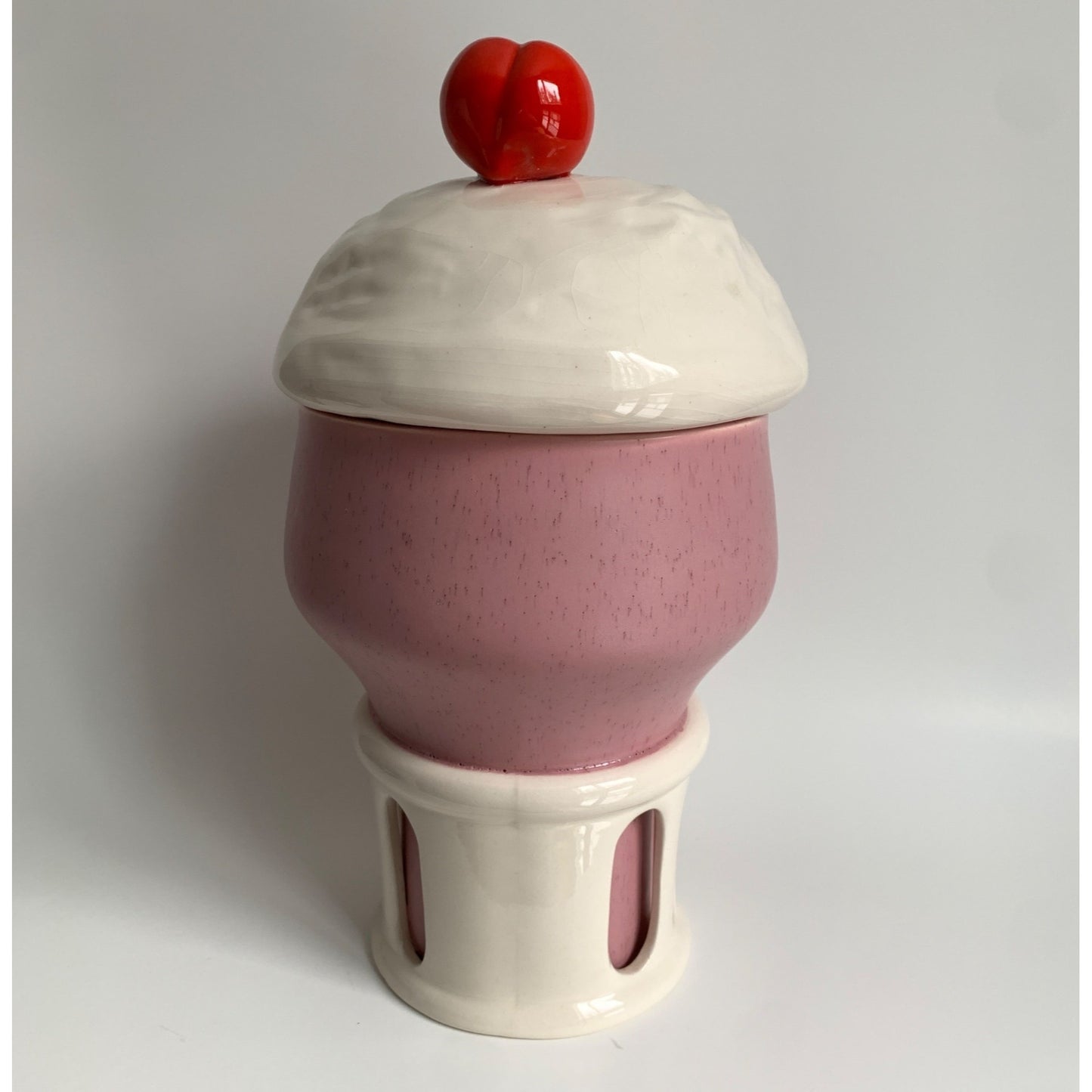 ADORABLE Vintage Milkshake Cookie Jar with Cherry 13" Tall