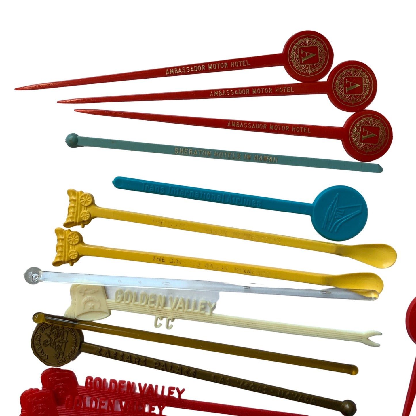 Vintage Lot Cocktail Stirrers Swizzle Sticks Assorted Lot of 26