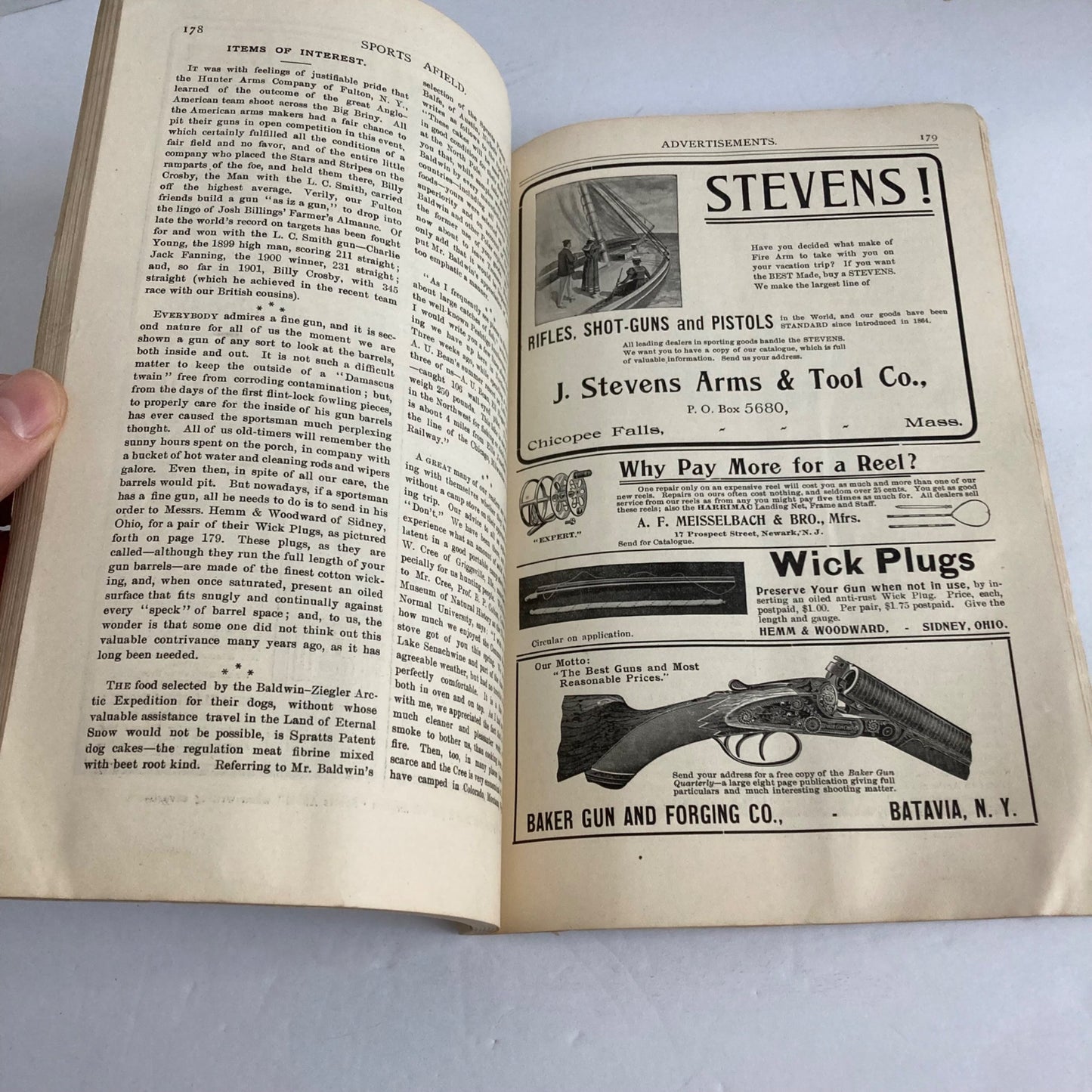 RARE 1901 Sports Afield Magazine August 1901 Antique Hunting Fishing