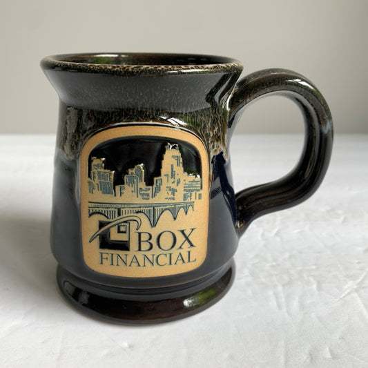 Deneen Pottery Box Financial Coffee Mug Ceramic Handmade