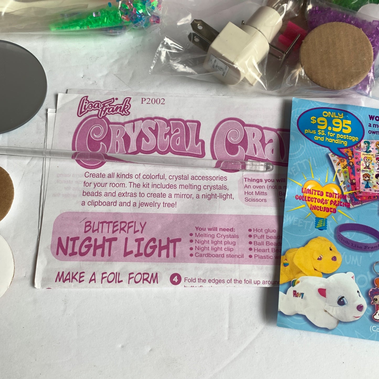 LISA FRANK Vintage Crystal Crafts Kit