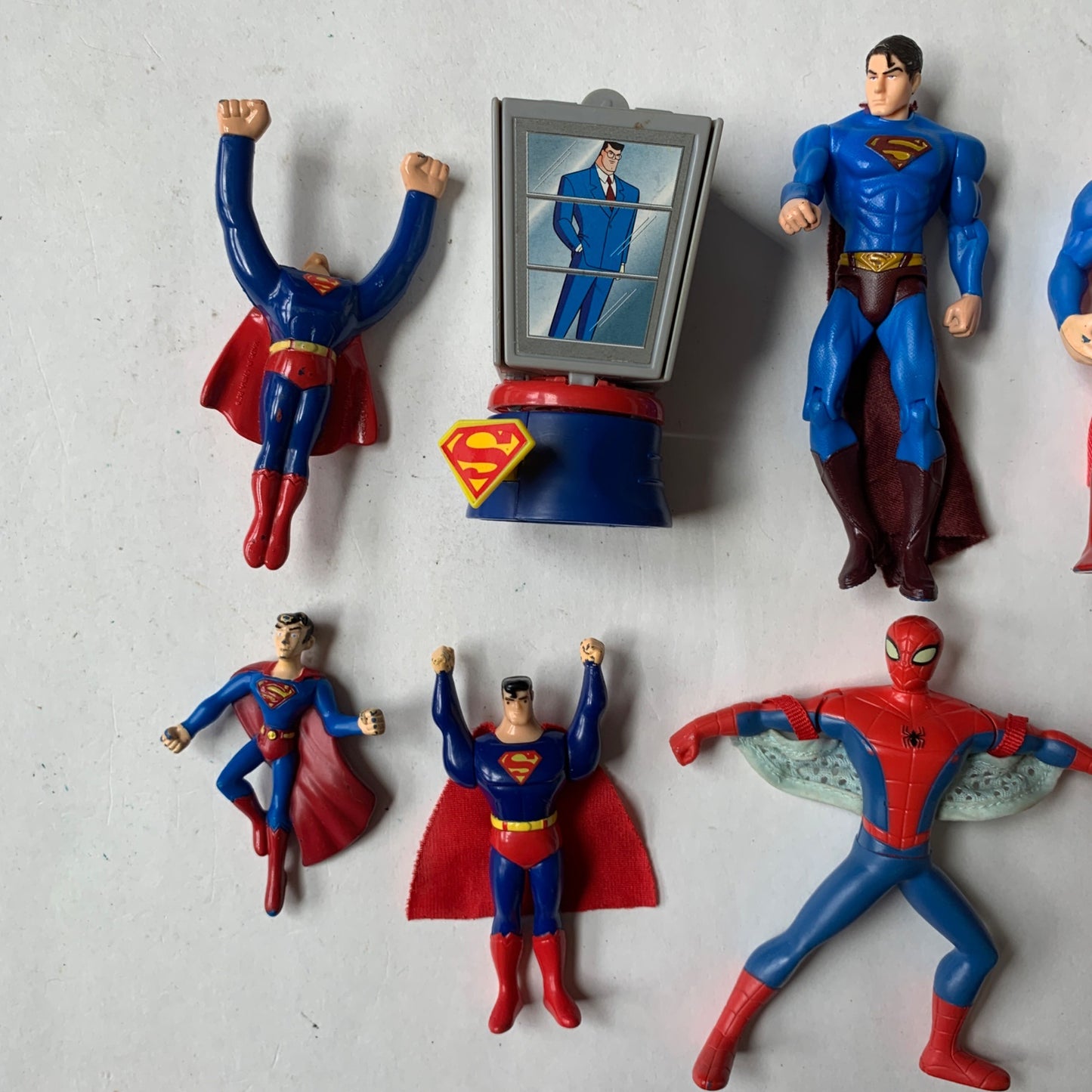 Vintage Mixed Lot Superman Plastic Figures