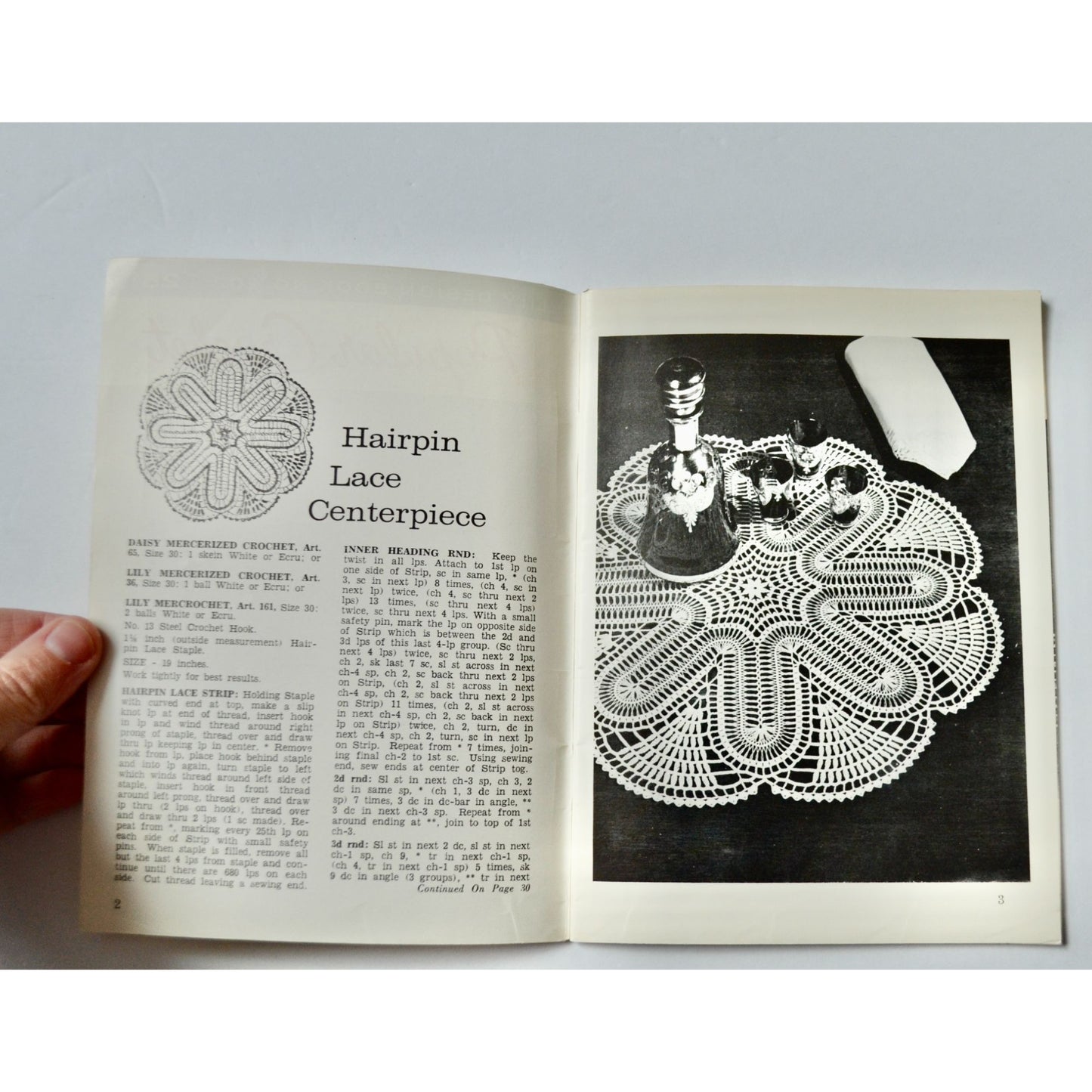 Lily Design Book # 203 Popular Crochet Doilies Book Vintage