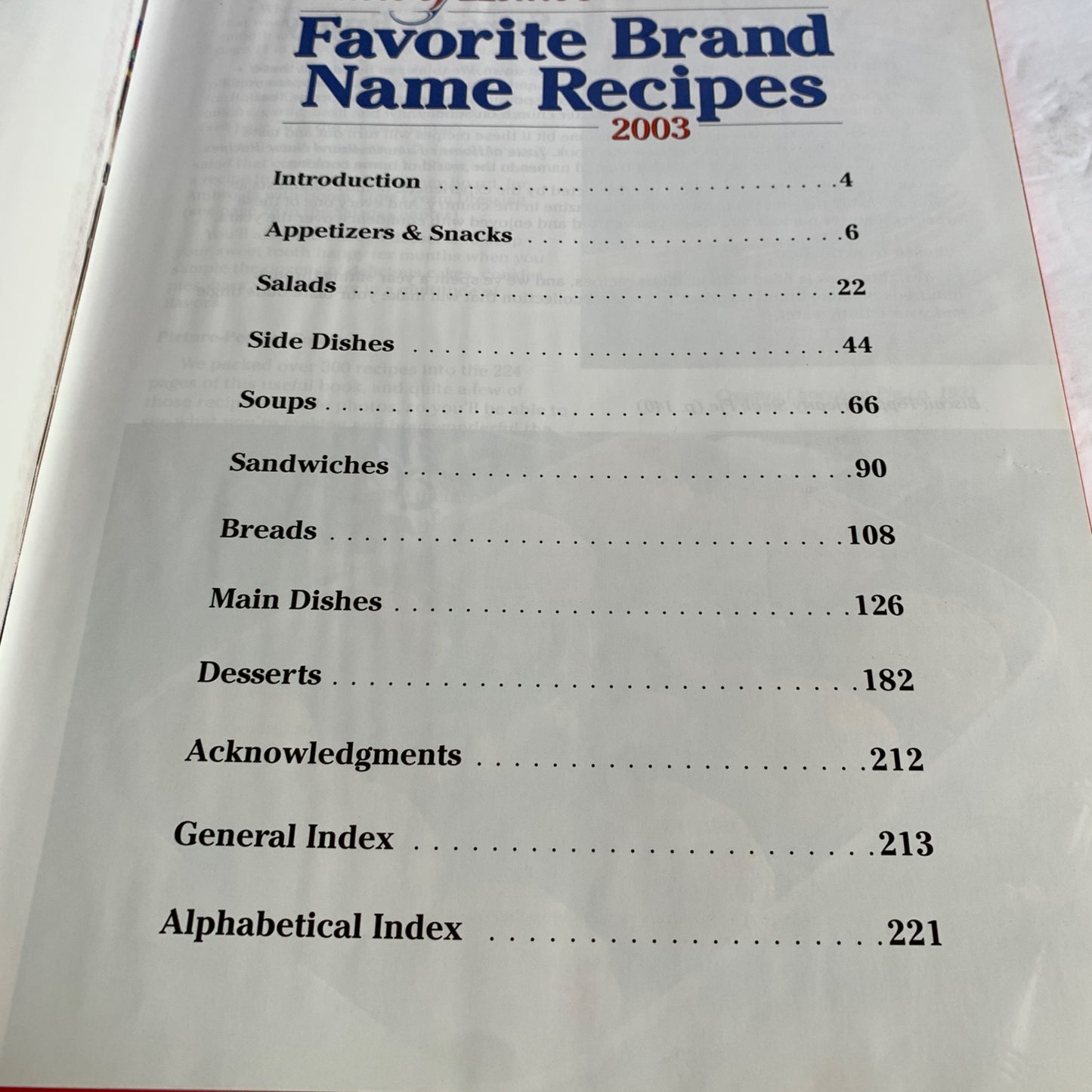 Taste of Home Favorite Brand Name Recipes 2003 Vintage