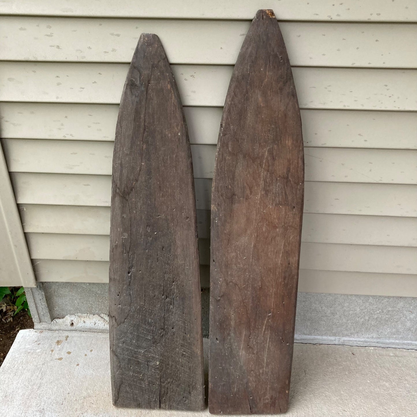 Lot 2 Antique Wood Hide Stretchers Animal Pelt Fur Tanning Stretcher