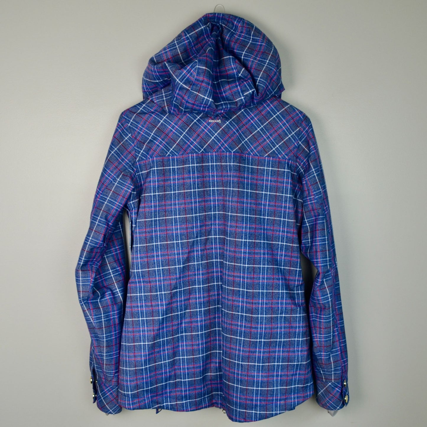 Nike Women's Bellevue Blue Plaid Snowboard Jacket Medium