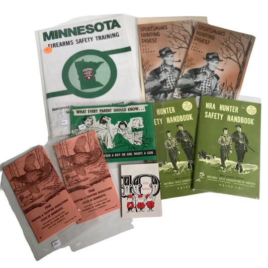 Vintage Hunting Ephemera Lot 1968 MN Hunting Regulations NRA Firearm Safety