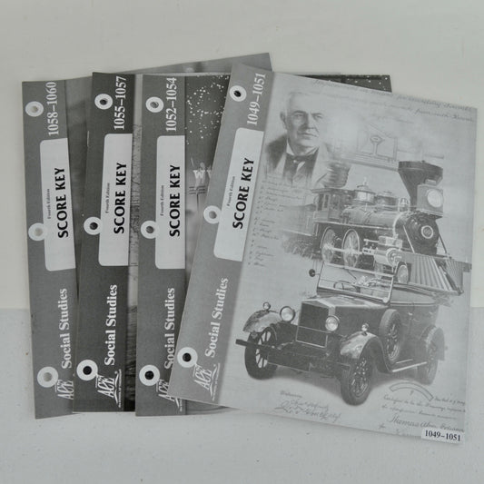 Social Studies 5th Grade Fourth Edition Score Keys 1049-1060