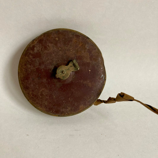 Vintage Lufkin Surveyor's Brass Metal 66 Ft. Tape Measure Cloth