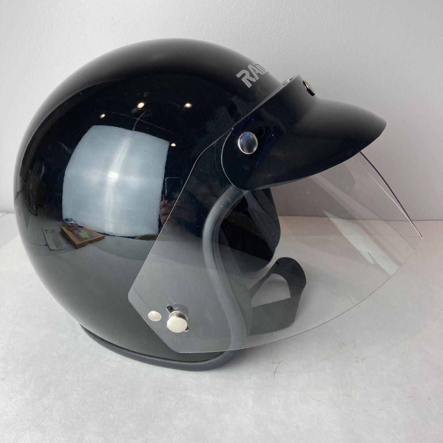 Raider Open Face Motorcycle Helmet Black Size S 26-611-13 READ