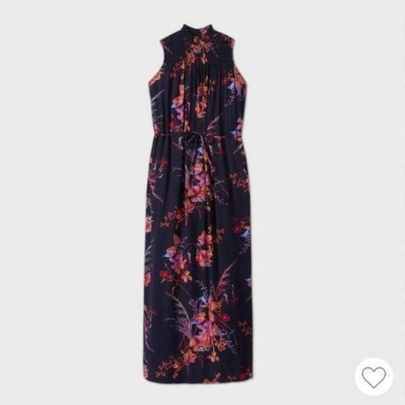NEW A New Day Smocked Trapeze Floral Dress