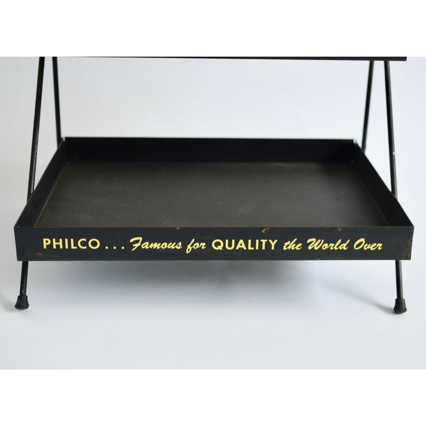 Vintage Philco Radio Tube Store Display Metal 2-Shelf Advertising