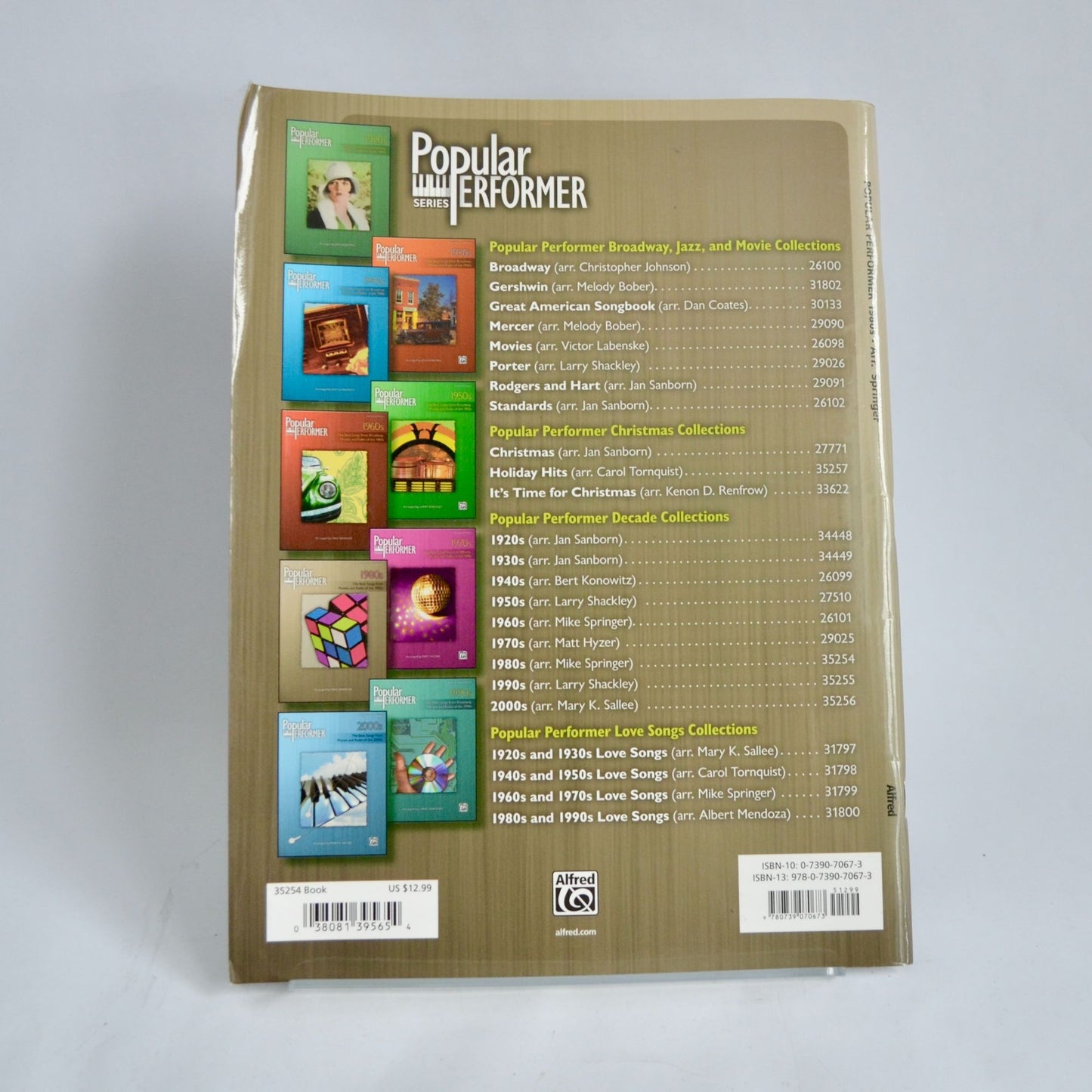 Popular Performer Series 1980s Best Songs Movies Radio Mike Springer Piano Book