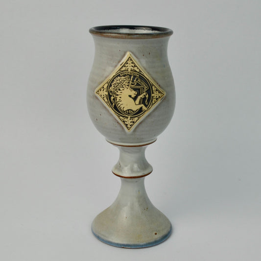 1986 Minnesota Renaissance Festival Unicorn Goblet Deneen Pottery