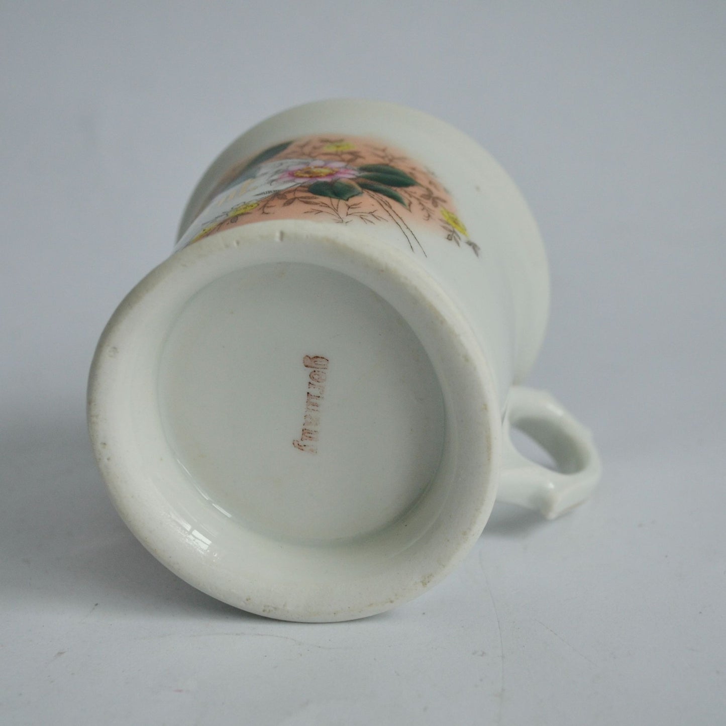 Vintage Germany Shaving Mug Personalized Floral Gold Trim