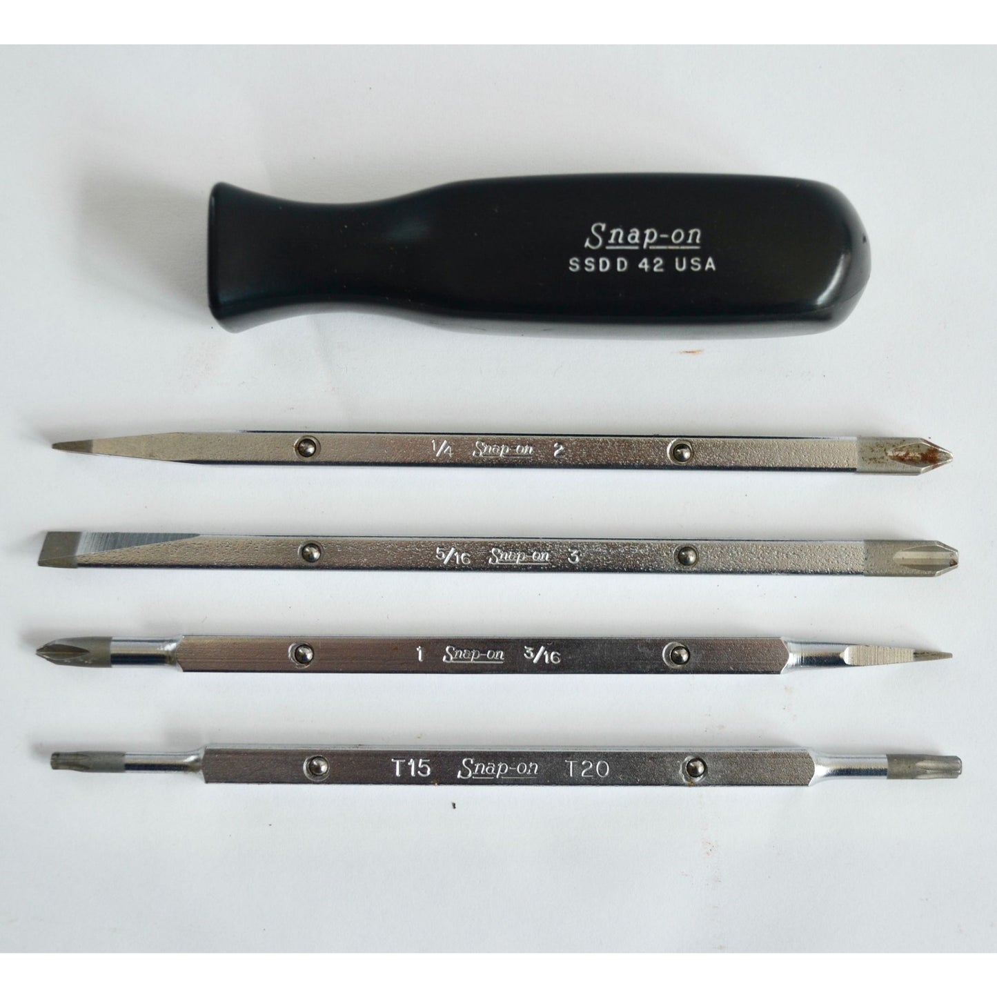 Snap-On SSDD42 Reversible Screwdriver Set C-5 w/ Pouch Vintage Snap On SSDD 42