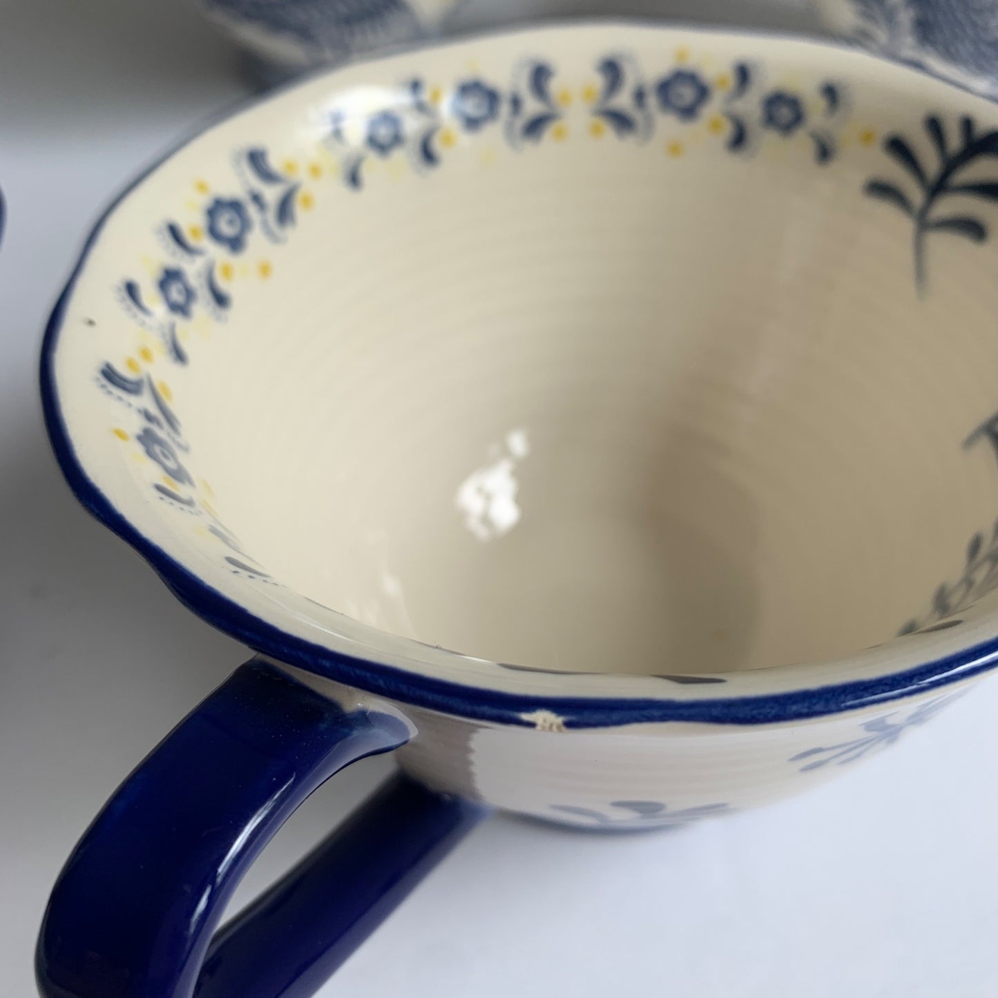 Anthropologie Saga Blue Bird Mugs Set of 7 RARE