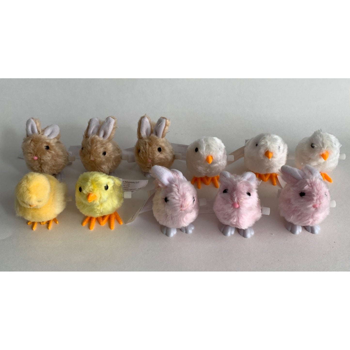 2015 Animal Adventure Wind Up Chickens Bunnies Lot of 11