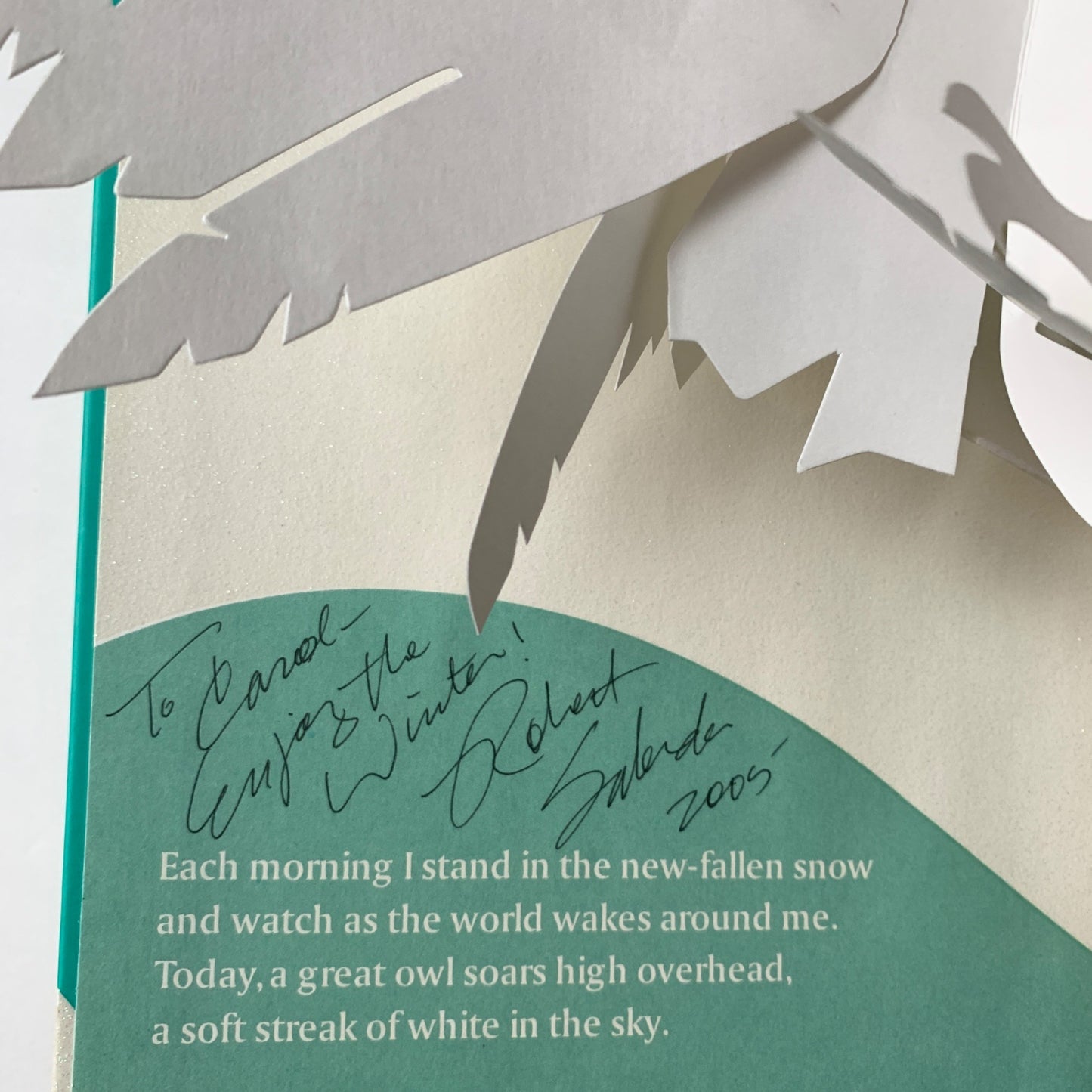 Winter's Tale Robert Sabuda Pop-Up Book SIGNED BY AUTHOR