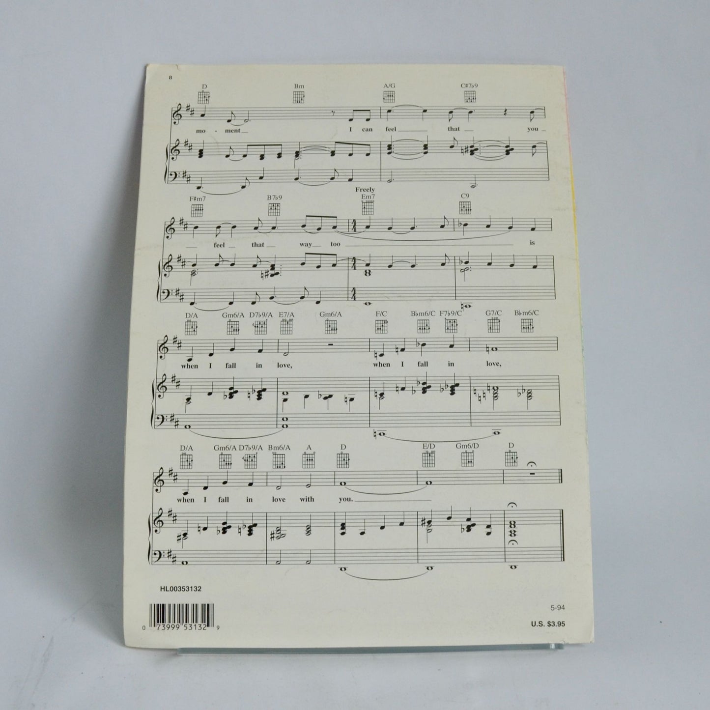 When I Fall In Love Sheet Music PVG Sleepless In Seattle Vintage