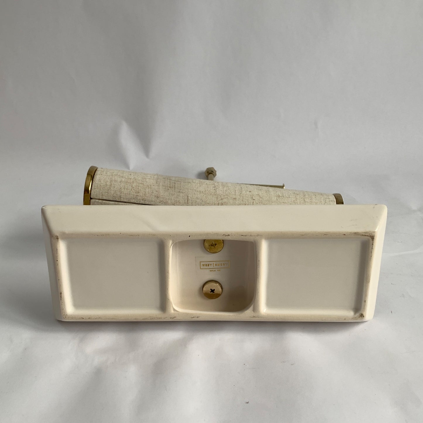 West Emory Bracelet Bar Jewelry Organizer Storage Ceramic White Gold