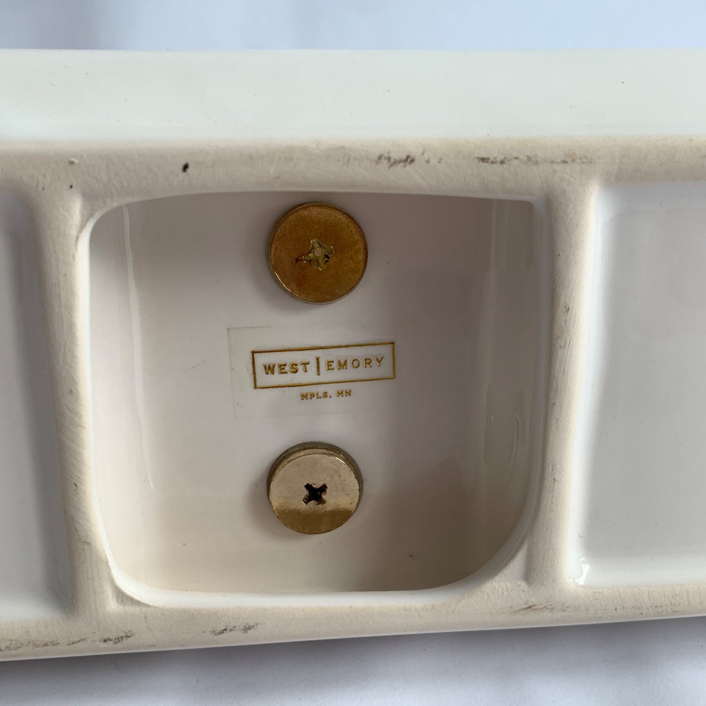 West Emory Bracelet Bar Jewelry Organizer Storage Ceramic White Gold