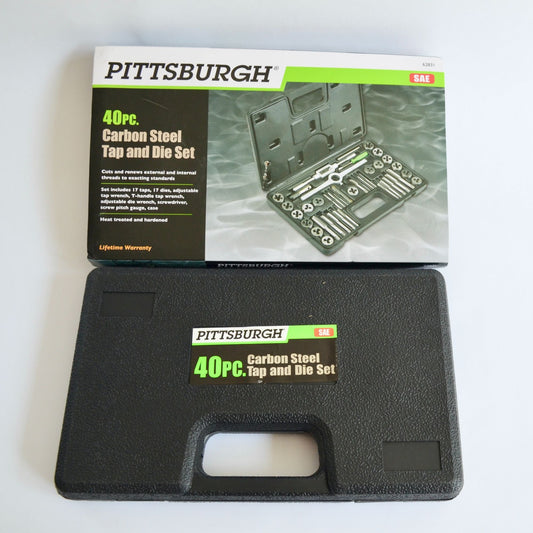 Pittsburgh Tools 40-Piece Carbon Steel Tap & Die Set #62831 SAE