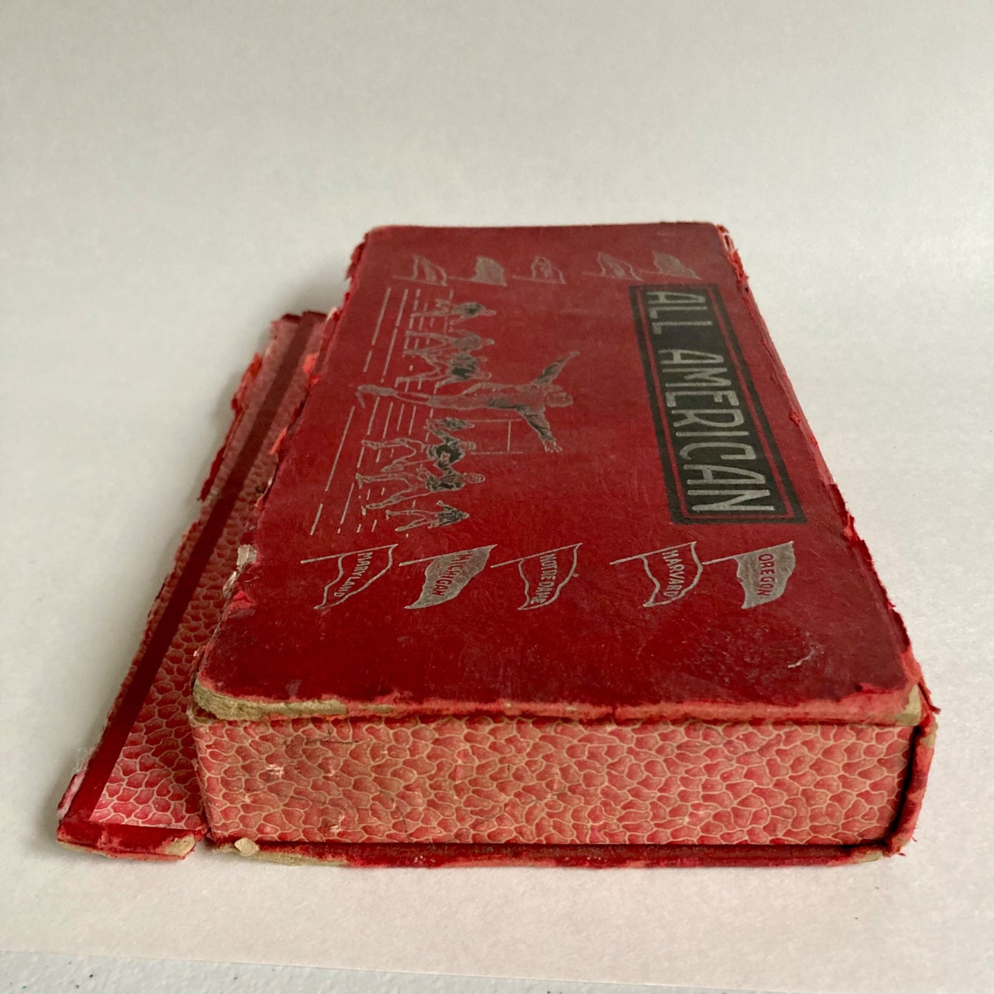 Vintage 1930's Yale Bowl All American Pencil Box RARE Ivy League Red Football