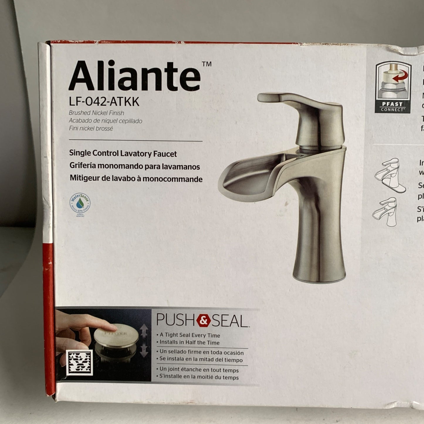 Pfister Aliante LF-042-ATKK Single Control Lavatory Faucet New in Box Brushed Nickel