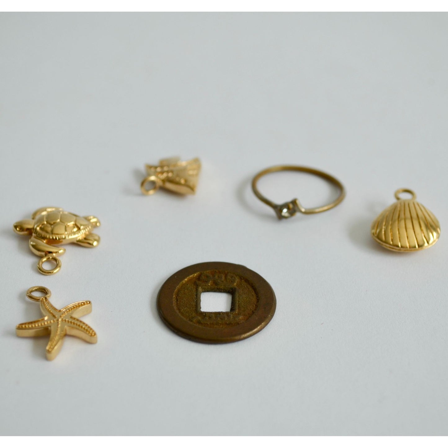 Vintage Jewelry Lot Pendants Ring Coin Etc