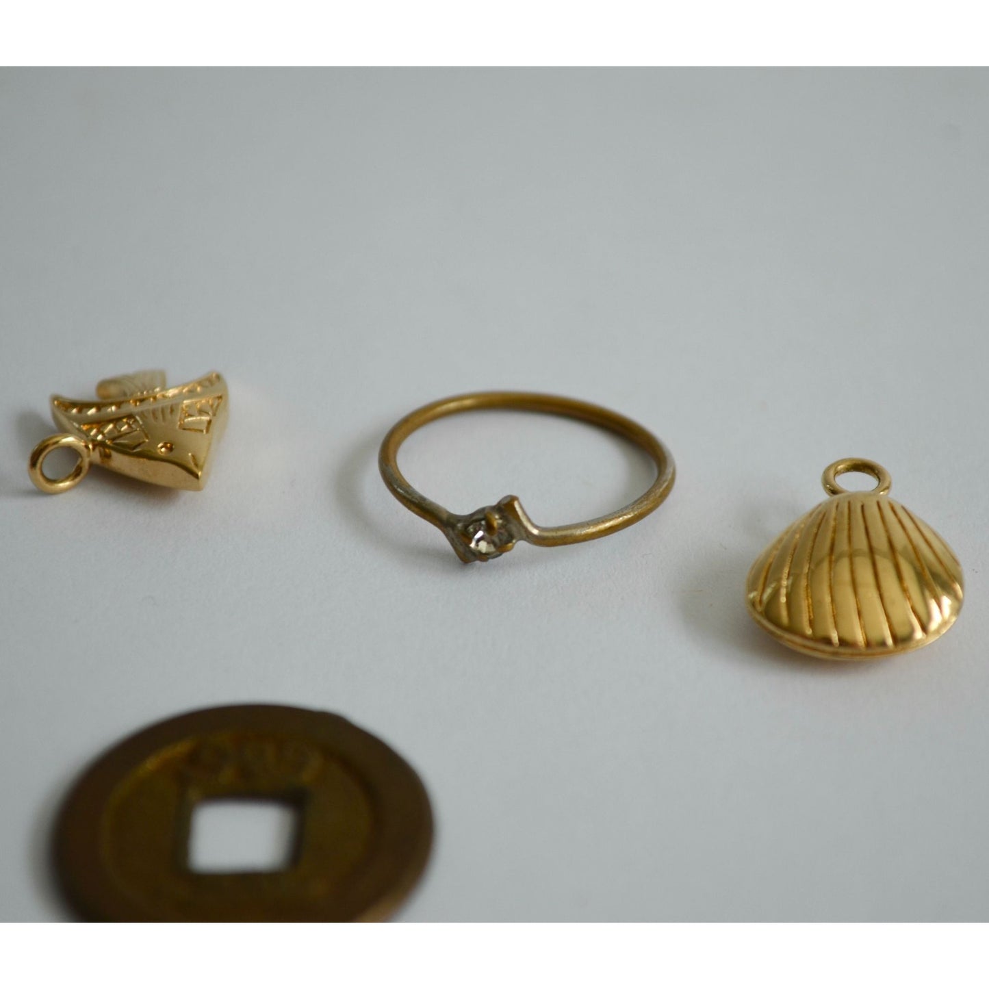 Vintage Jewelry Lot Pendants Ring Coin Etc