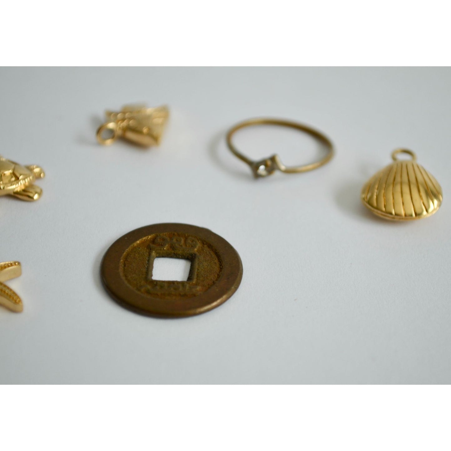 Vintage Jewelry Lot Pendants Ring Coin Etc