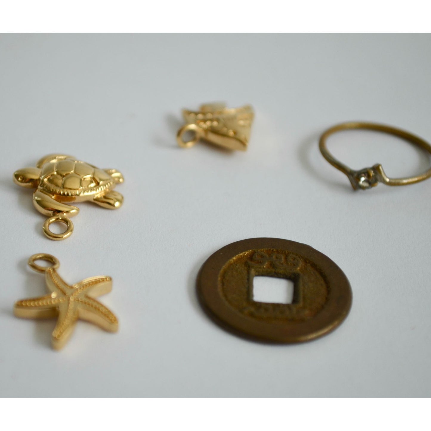 Vintage Jewelry Lot Pendants Ring Coin Etc