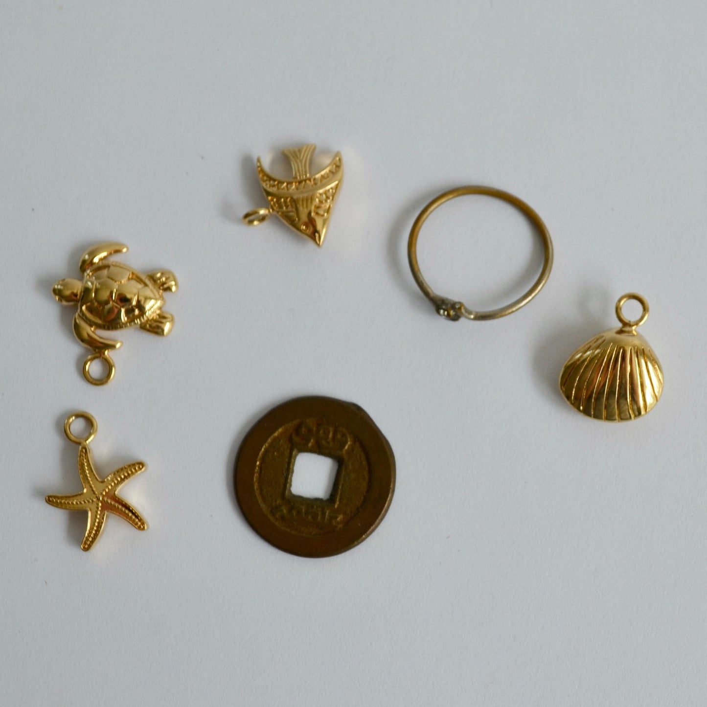 Vintage Jewelry Lot Pendants Ring Coin Etc