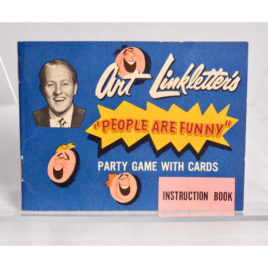 Art Linkletter's People Are Funny Party Game INSTRUCTION BOOK ONLY