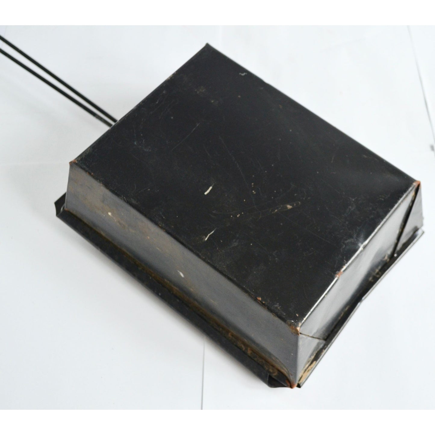 Vintage Fireplace Popcorn Popper Campfire Roaster 24" Black Metal