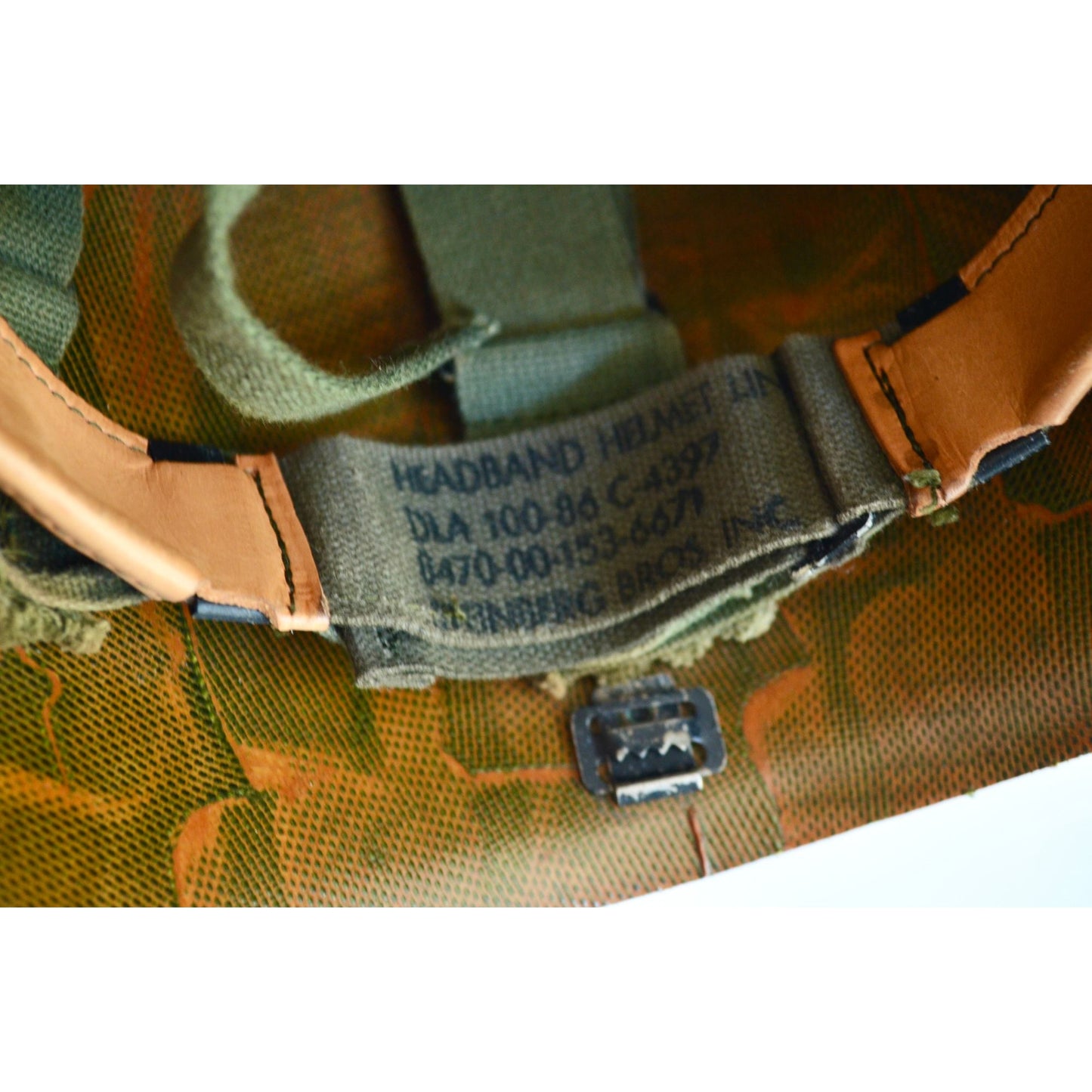 Vintage Military Army Helmet Liner Vietnam? Korean War? WWII?