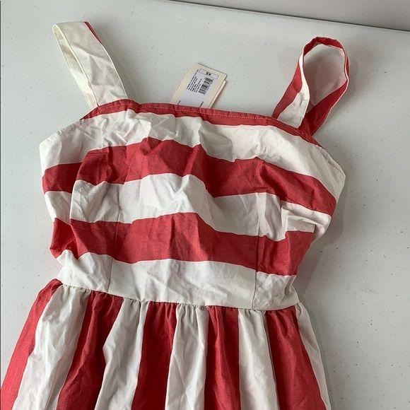 NEW a new day Red White Striped Dress