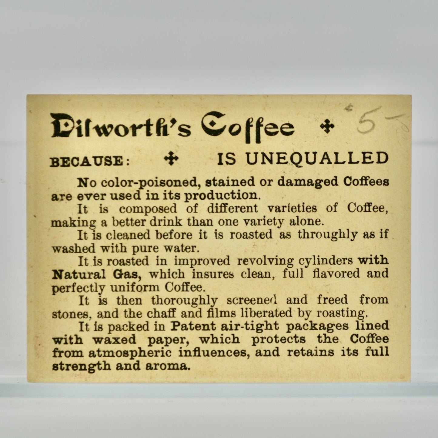 Dilworth's Coffee Victorian Trading Card Antique Child with Books