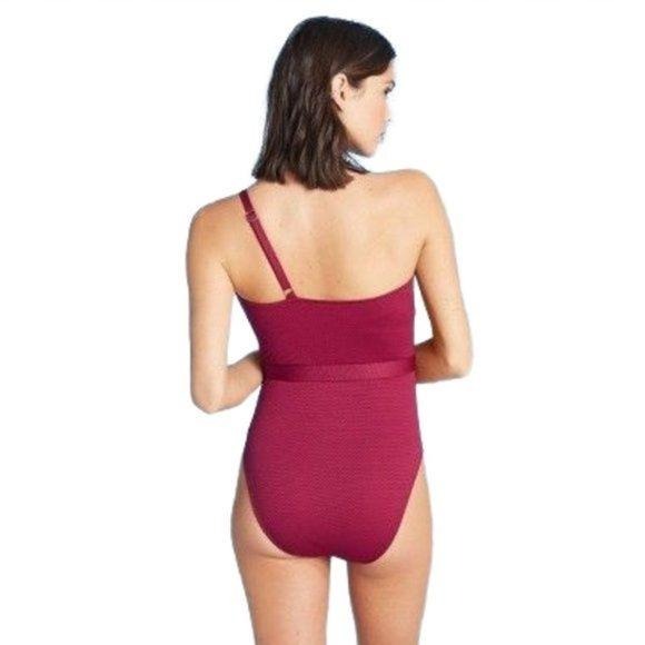 Shade & Shore Craisin One Shoulder Swimsuit Medium New