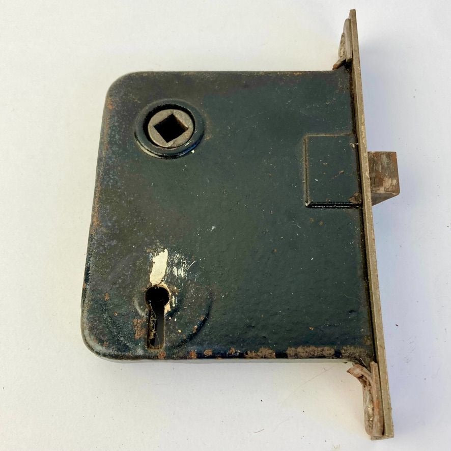 Antique Architectural Salvage Hardware Door Mortise Lock Vintage Cast Iron
