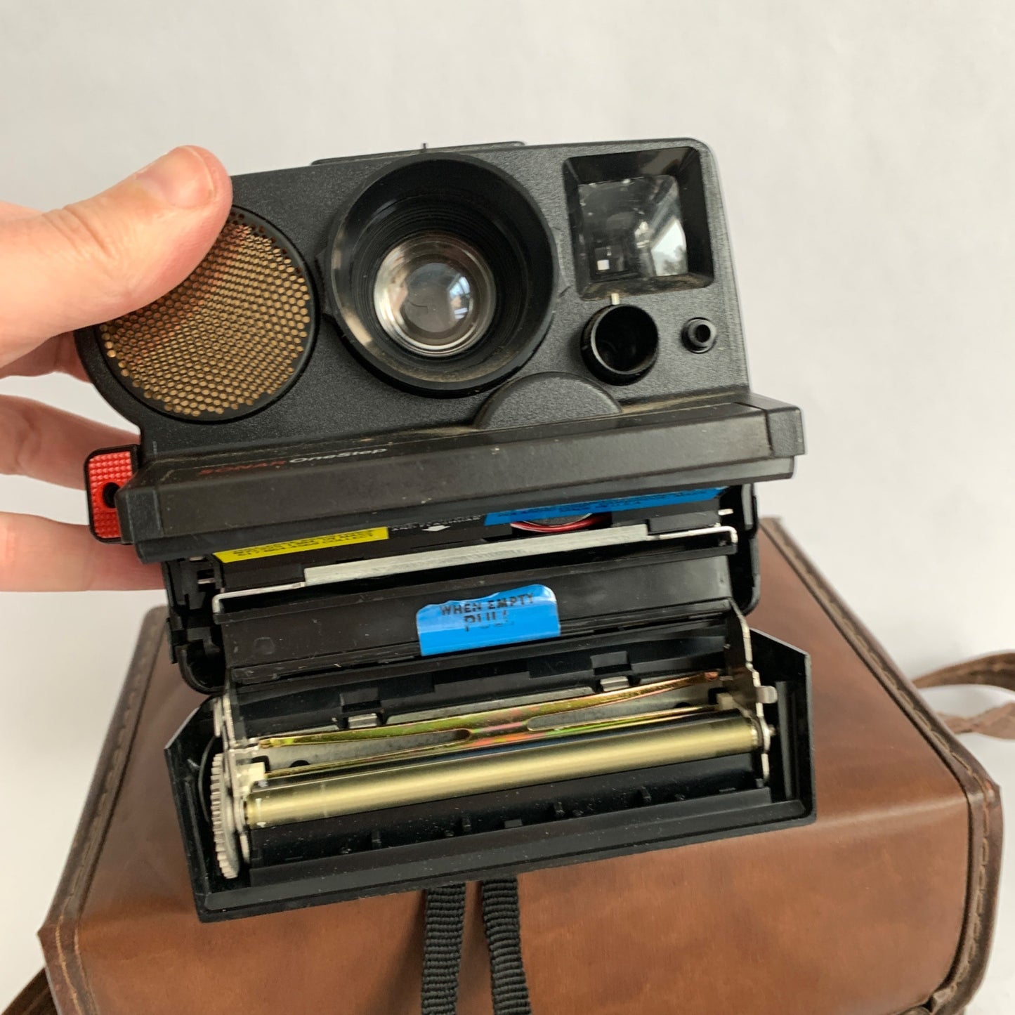 Polaroid Pronto Land Camera Sonar One Step with Case & Manuals UNTESTED