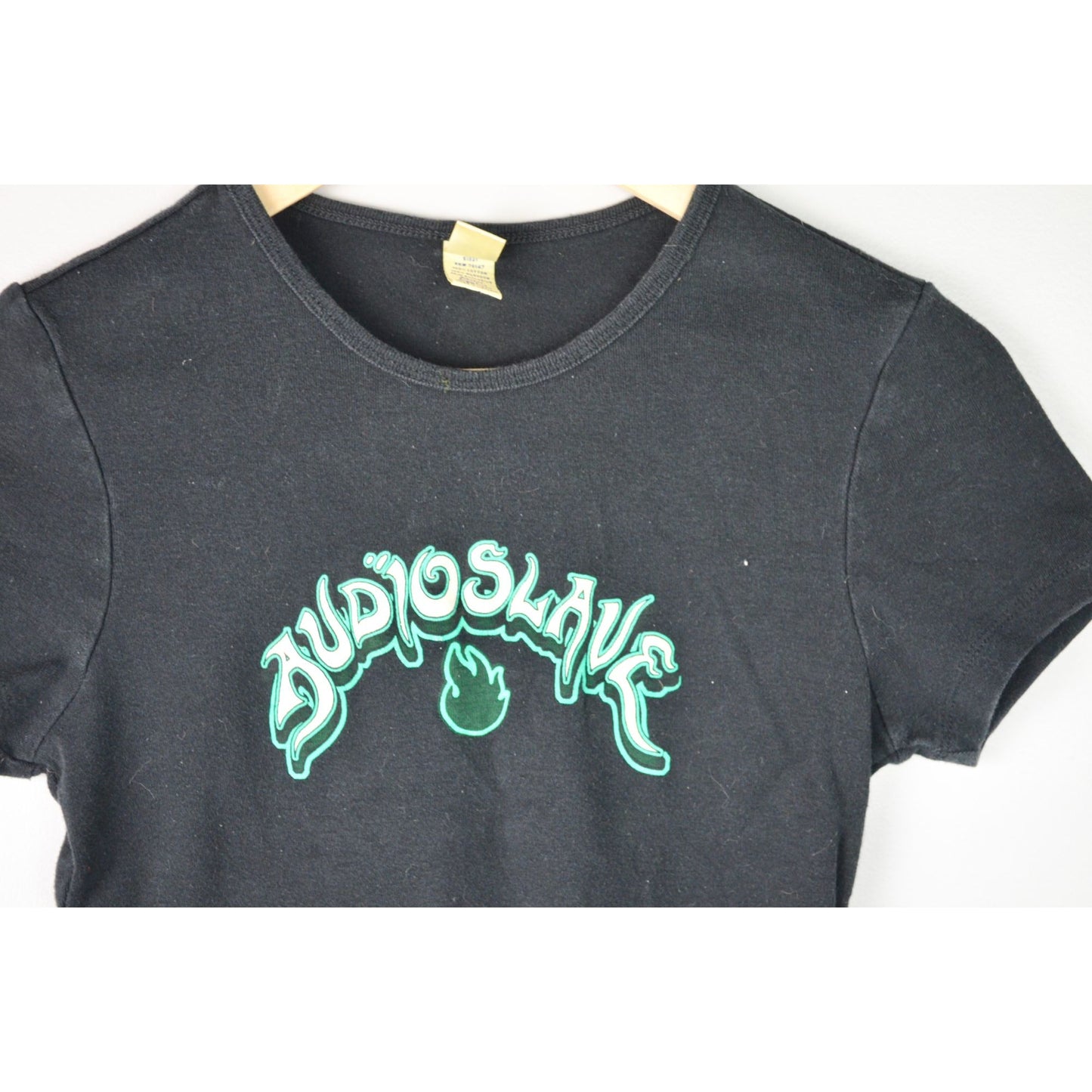 Audioslave Junior's Medium Kavio Black Green Logo Tee Y2K